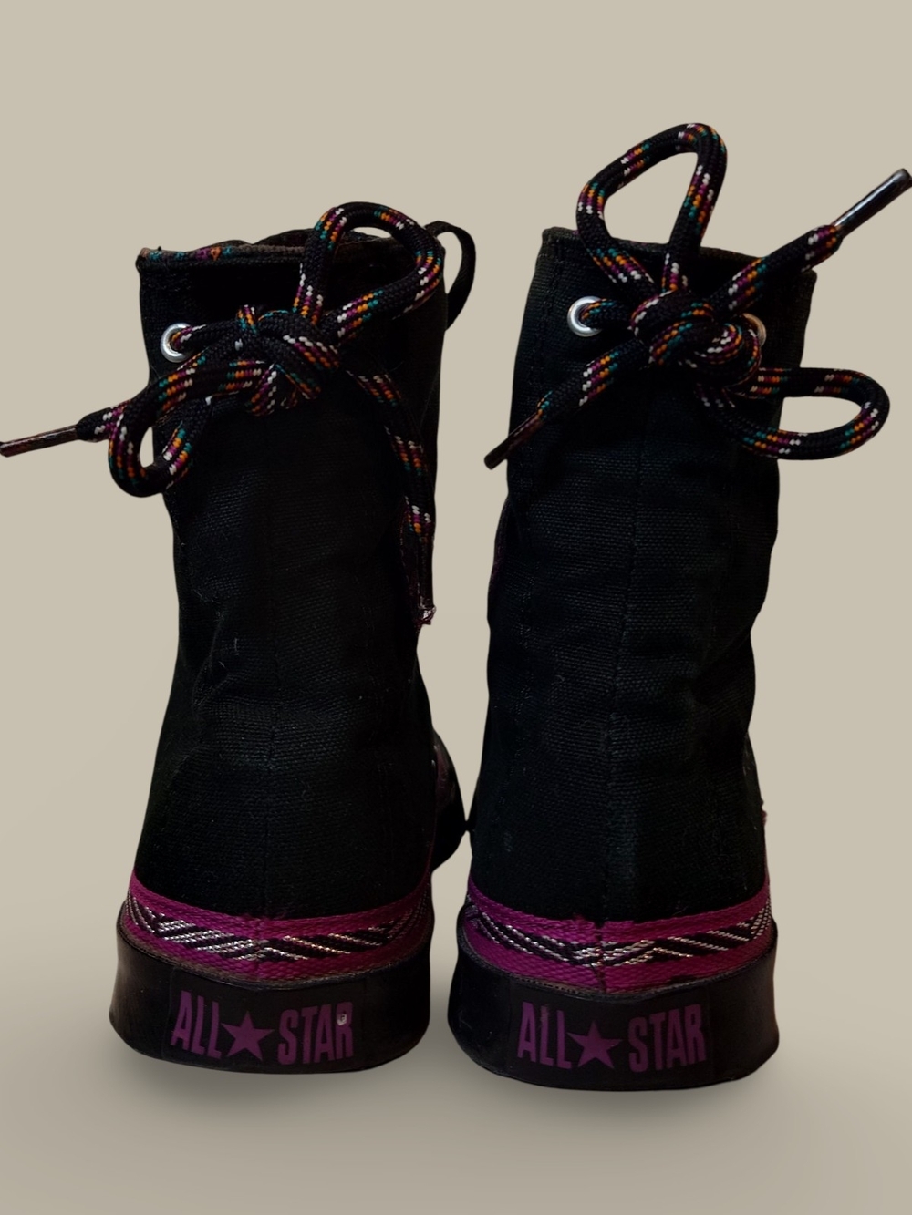 Women's Converse Chuck Taylors Black And Purple Size 6 - Picture 5 of 6
